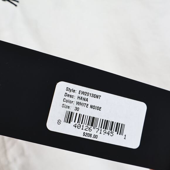 Edwin Hana Classic Straight Crop Button Fly Denim Jean White Noise Size 30 NWT - Picture 4 of 8